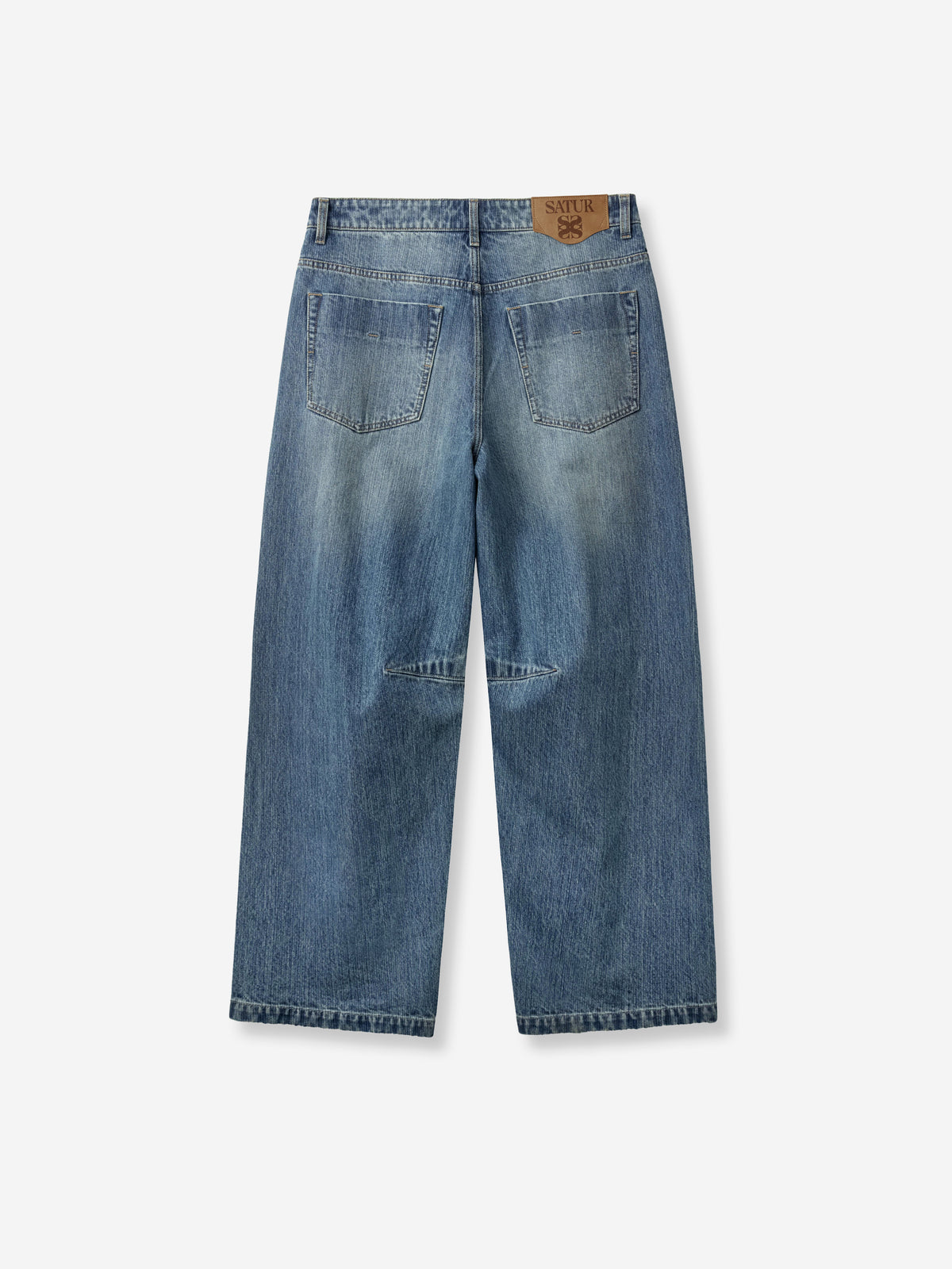 (M) Wide Fit Slub Denim Pants