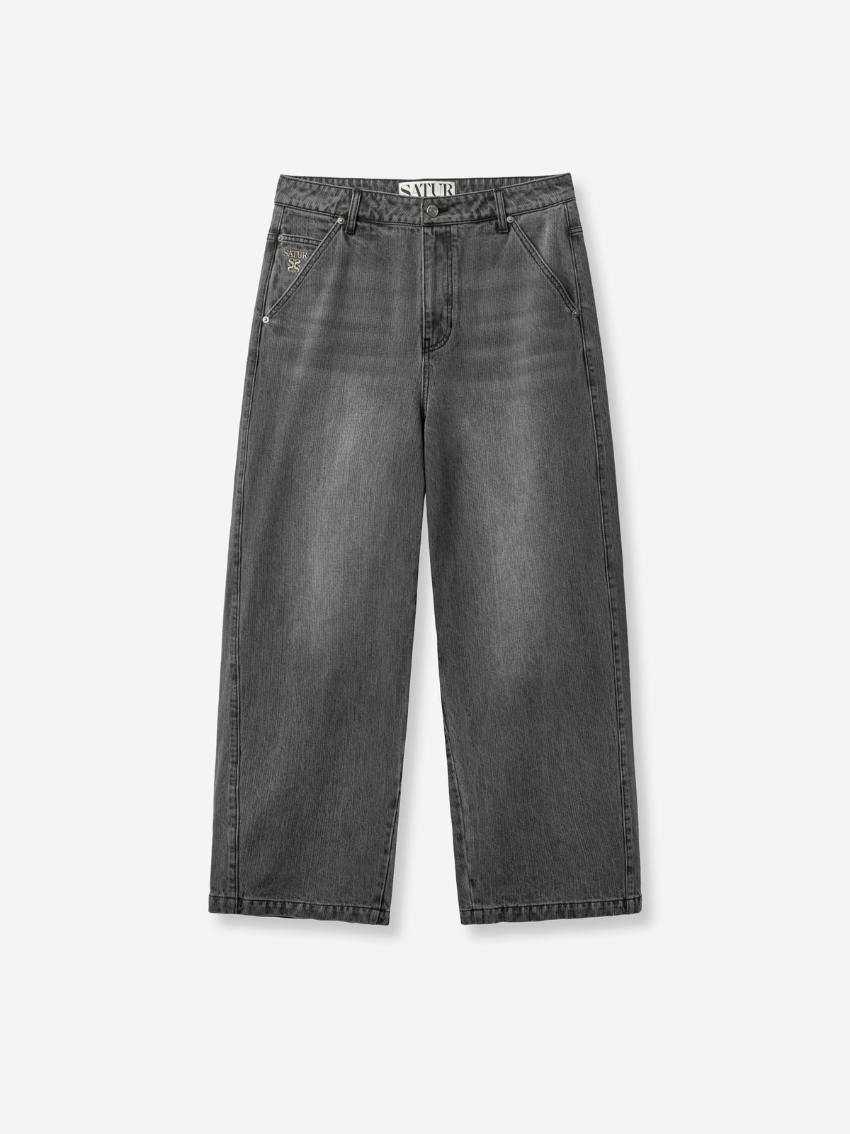 (M) Wide Fit Slub Denim Pants