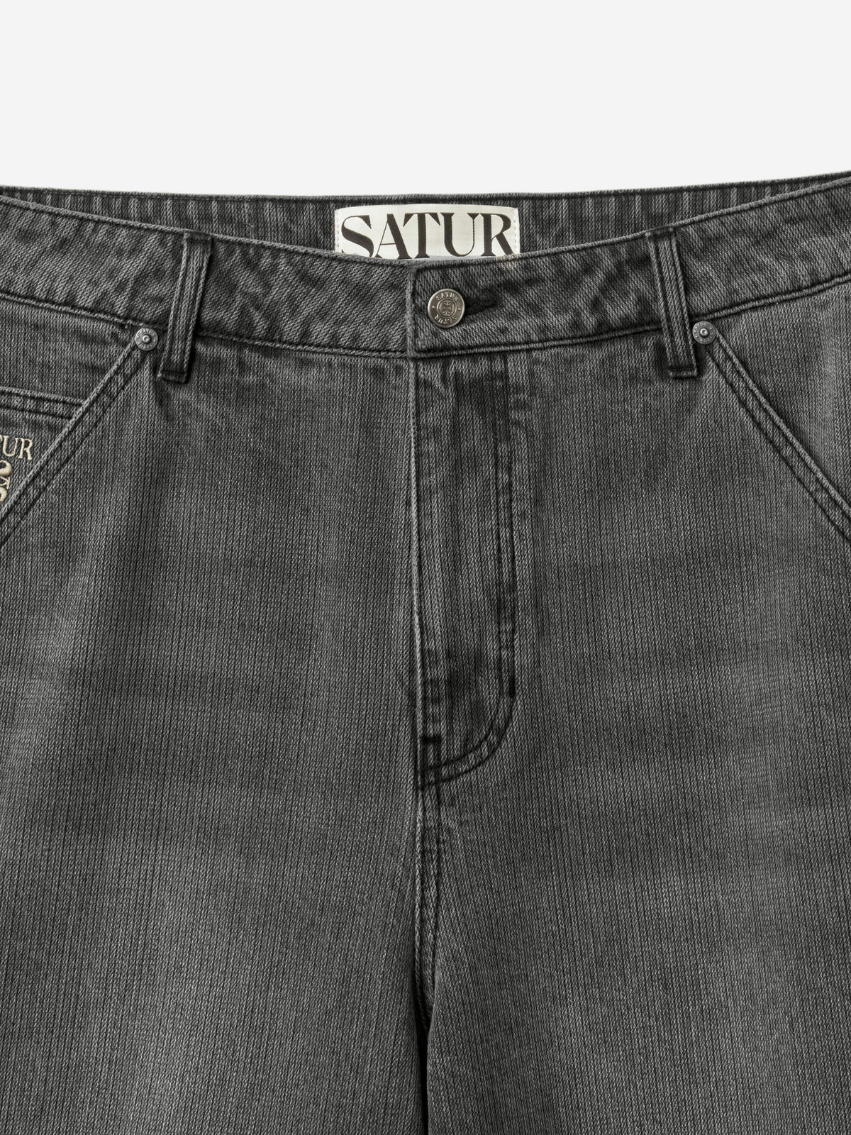 (M) Wide Fit Slub Denim Pants