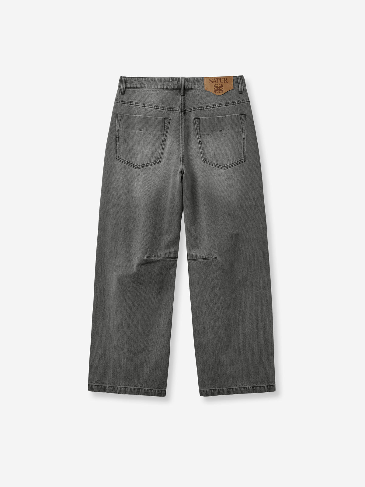 (M) Wide Fit Slub Denim Pants