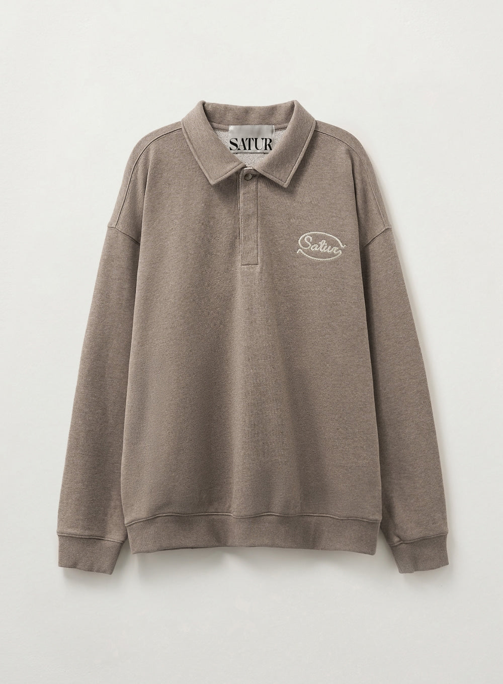 U) Rope Logo Loose Fit Collar Sweatshirt