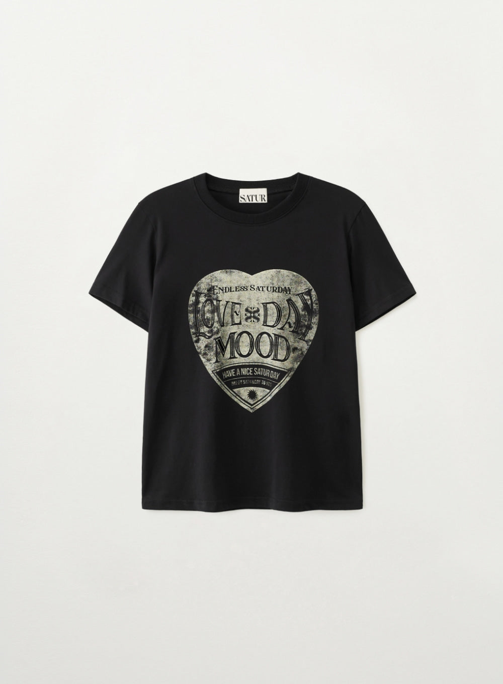 (W) Saturday Retro Mood Graphic T-Shirts