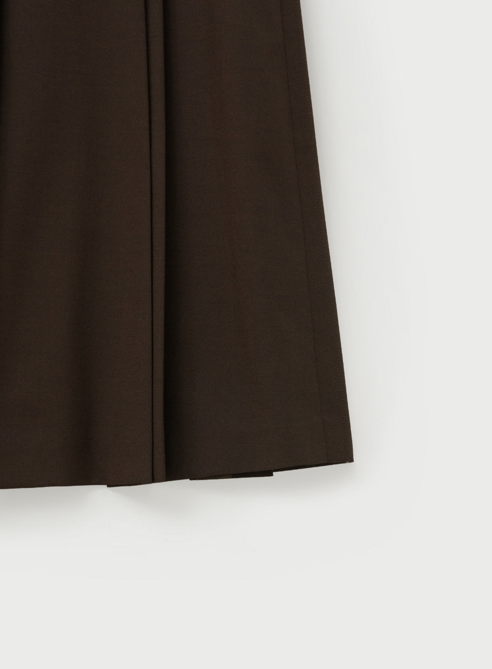 (W) Pleats Button Midi Skirt