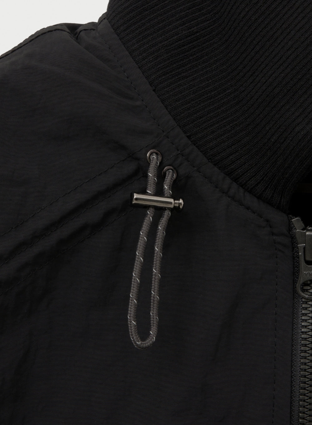 (W) Nylon Crop Bomber Jacket