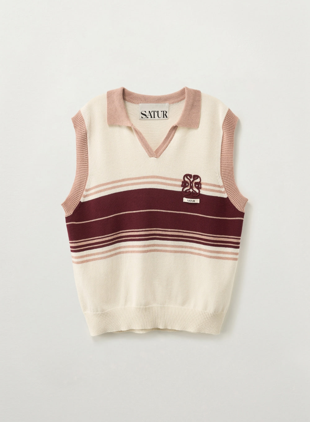 (U) Open Collar Knit Vest