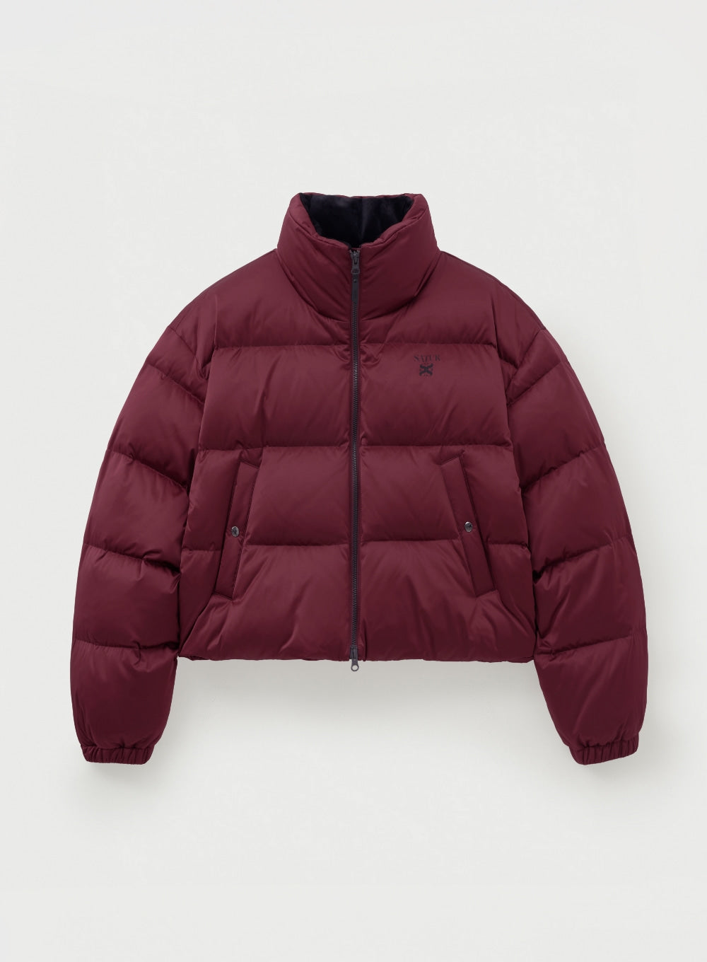 (W) Essential Stand Neck Cropped Down Jacket