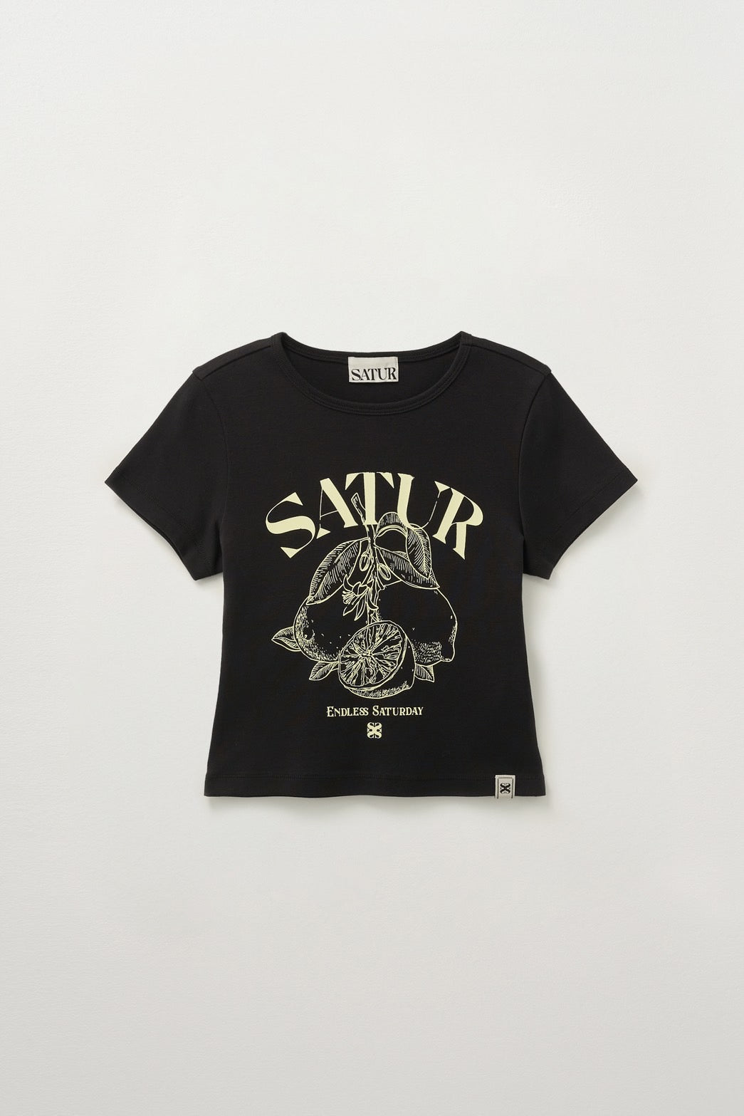 (W) Citron Crop Slim Fit T-shirts