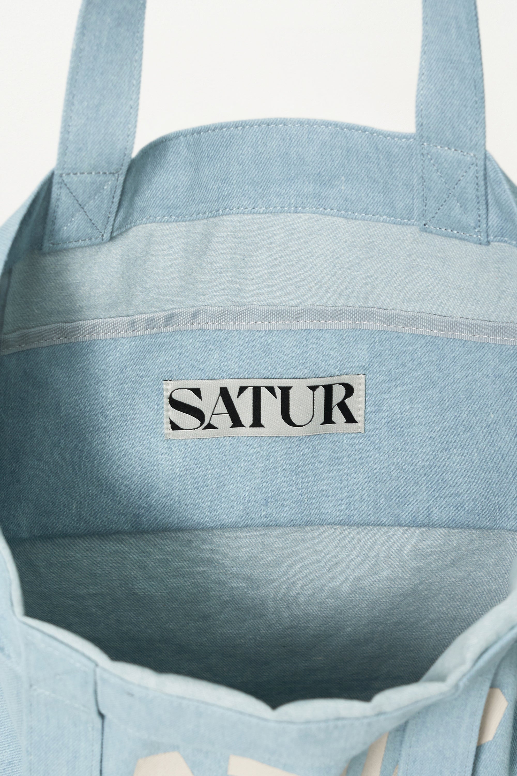 (U) Light Blue Denim Shoulder Bag