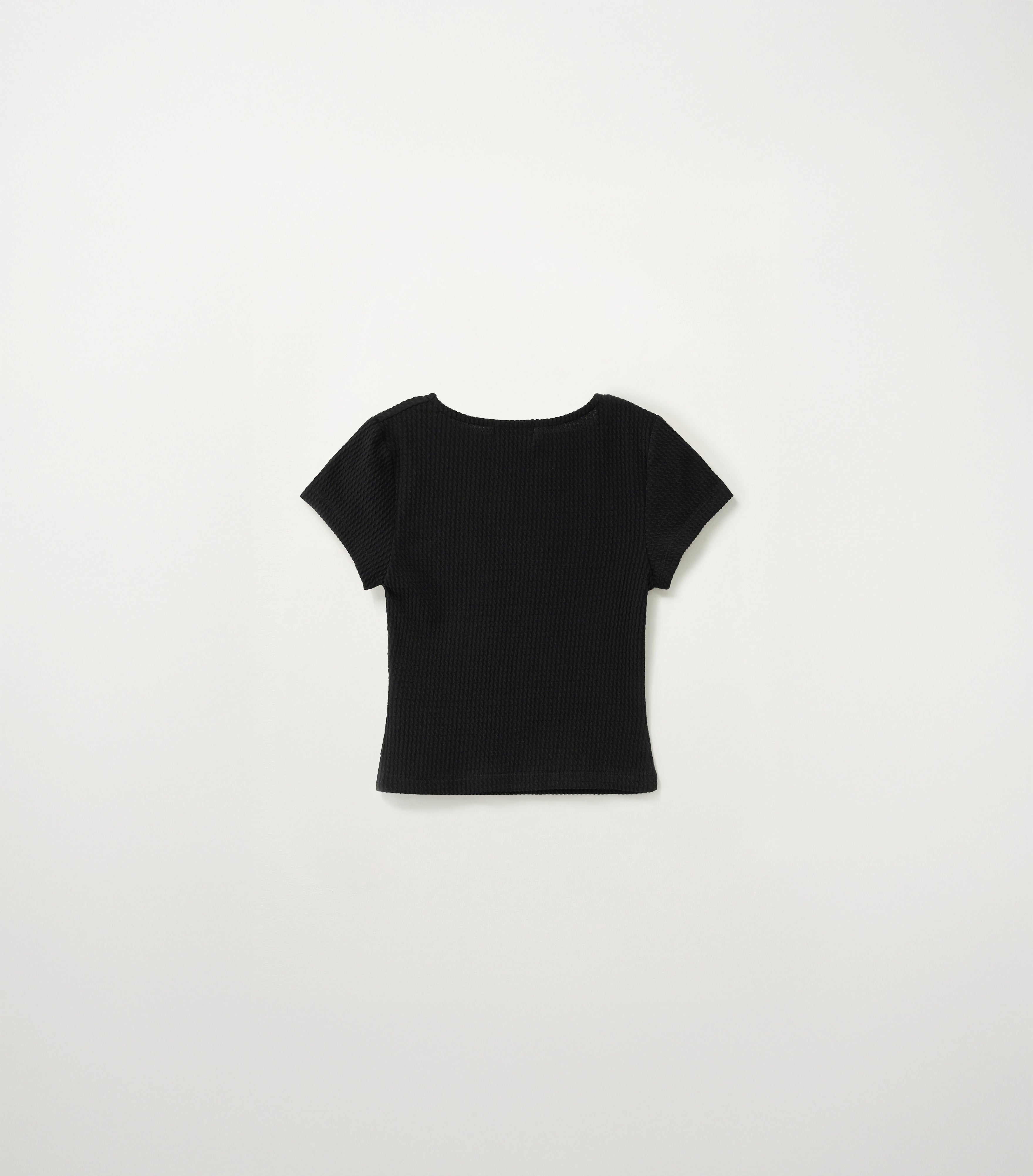 (W) Square Neck Crinkle T-shirt