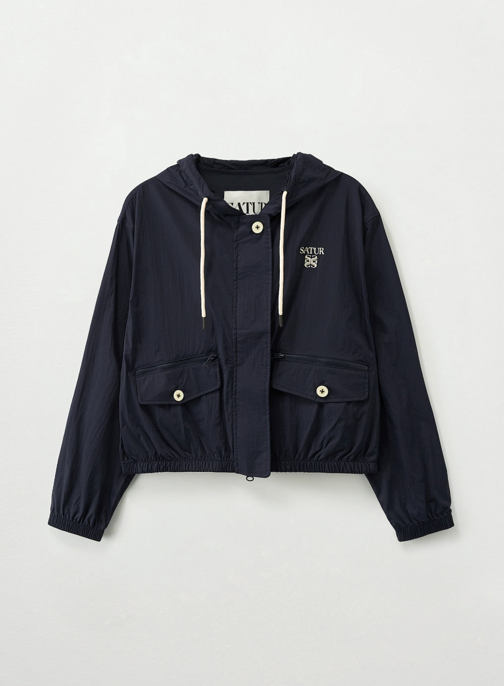 (W) Cropped Hood Wind Jacket