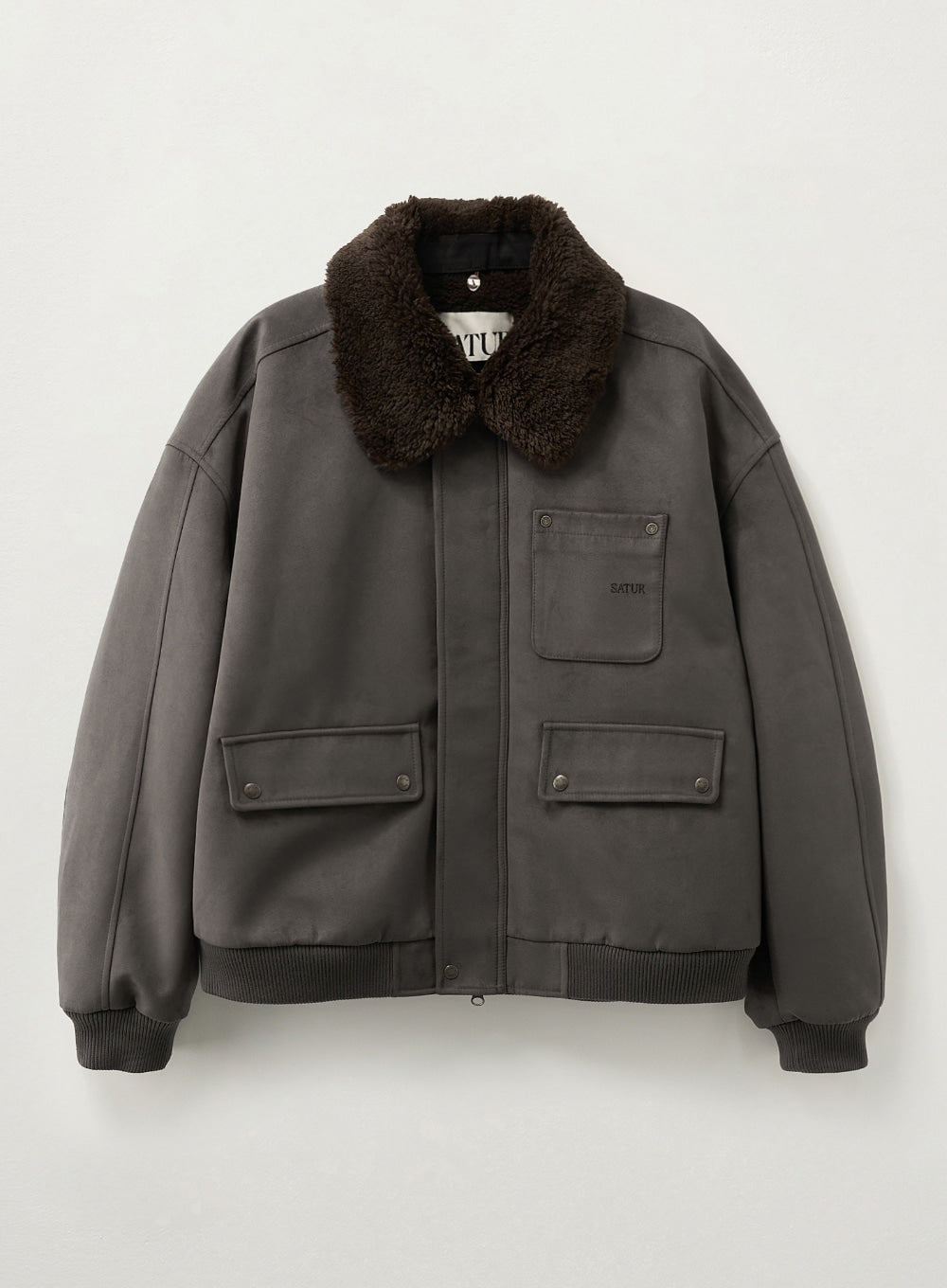 (M) Synthetic Shearling Blouson Jumper