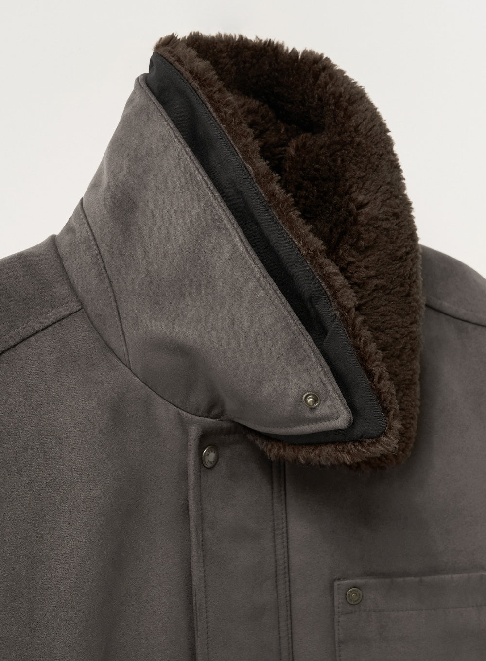 (M) Synthetic Shearling Blouson Jumper