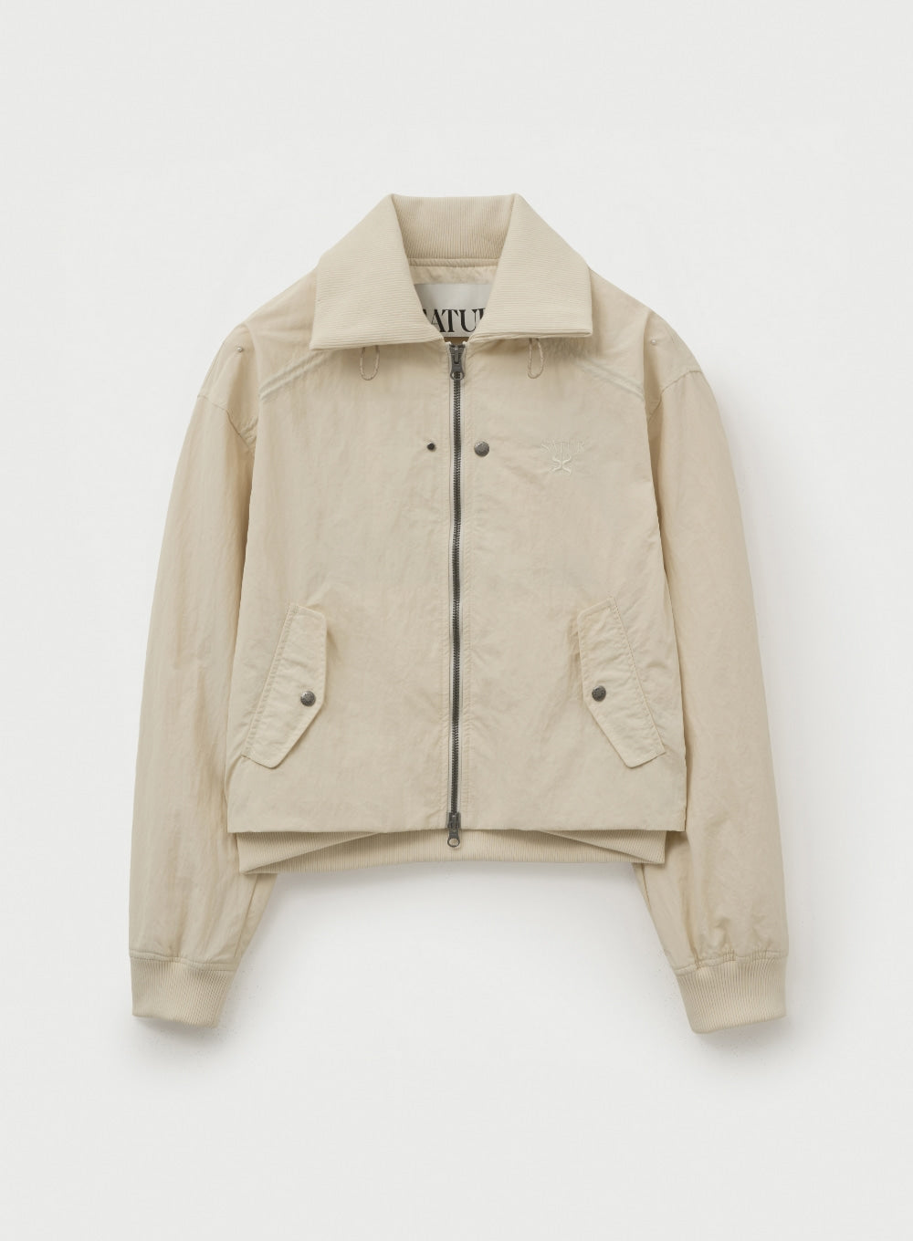 (W) Nylon Crop Bomber Jacket