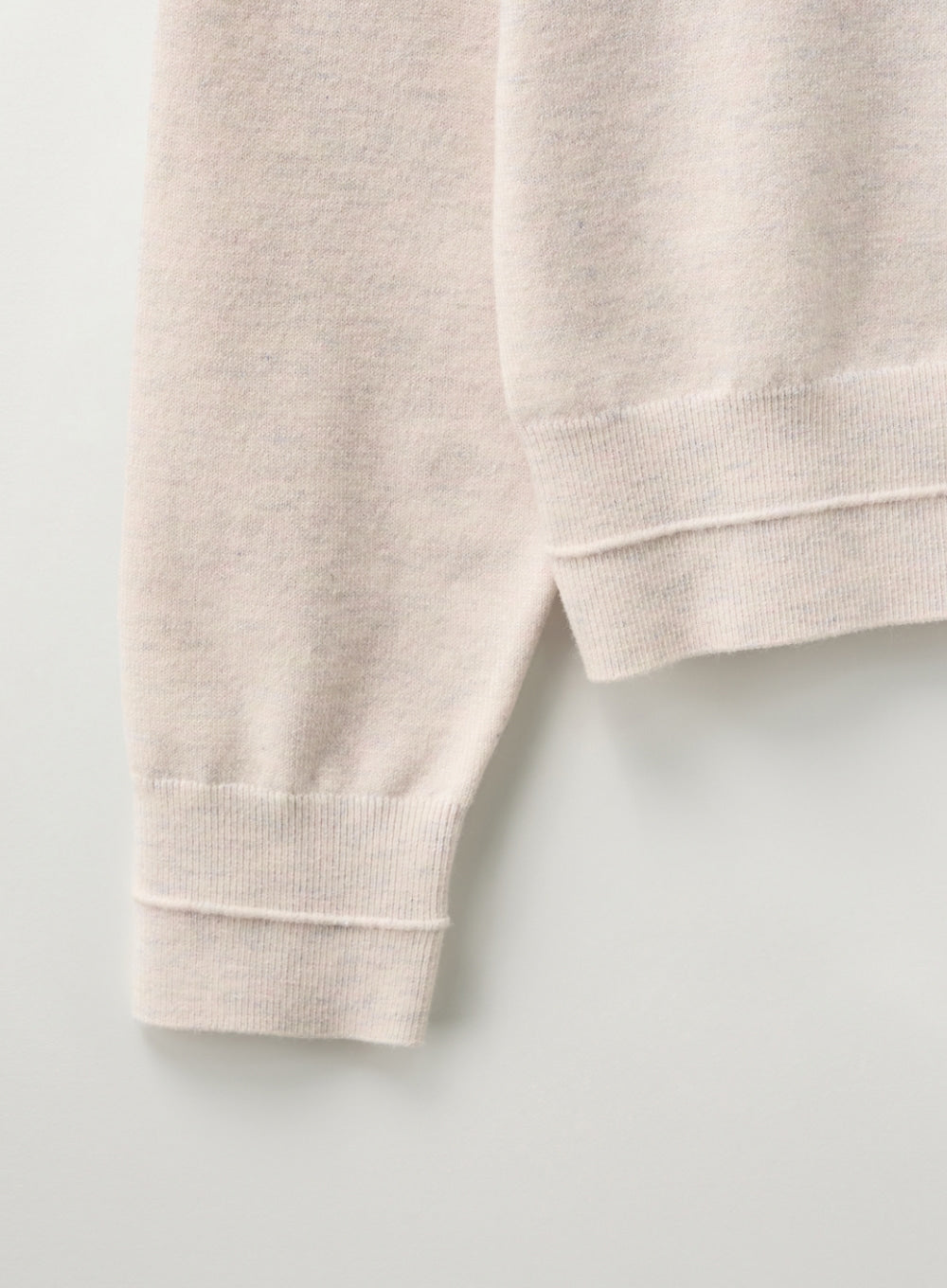 (W) Classic Knit Hood Zip-up