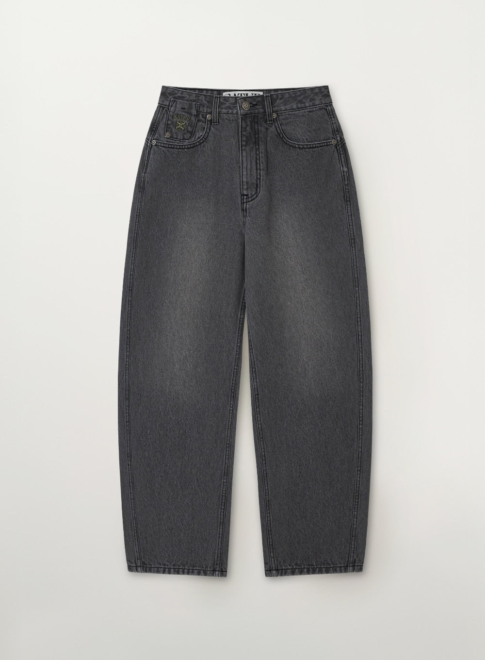 (W) Barrel Fit Color Denim Pants