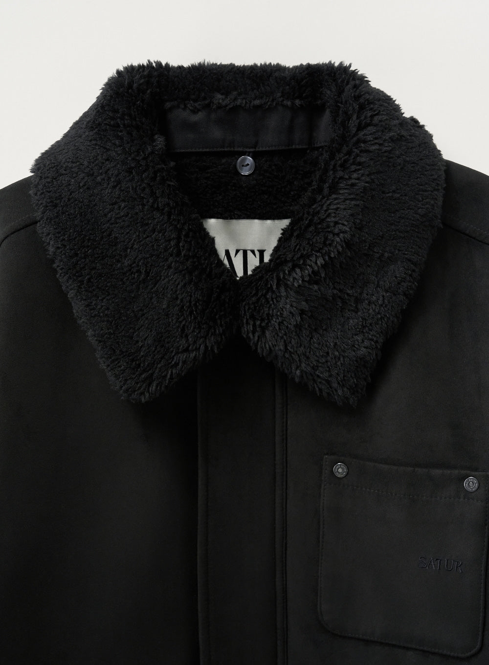 (M) Synthetic Shearling Blouson Jumper