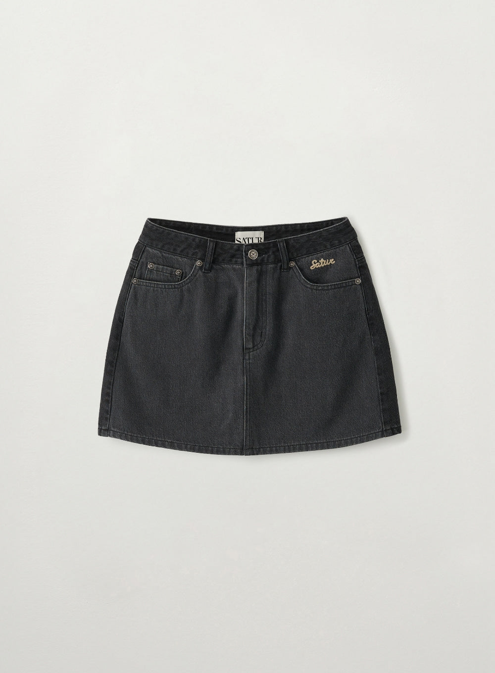 (W) Contrast Denim Skirt