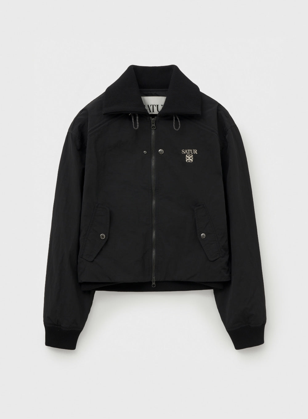 (W) Nylon Crop Bomber Jacket