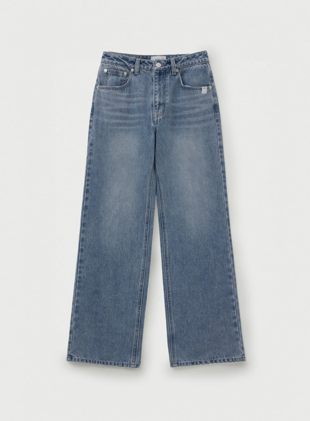 (W) Straight Semi Loose Fit Denim Pants