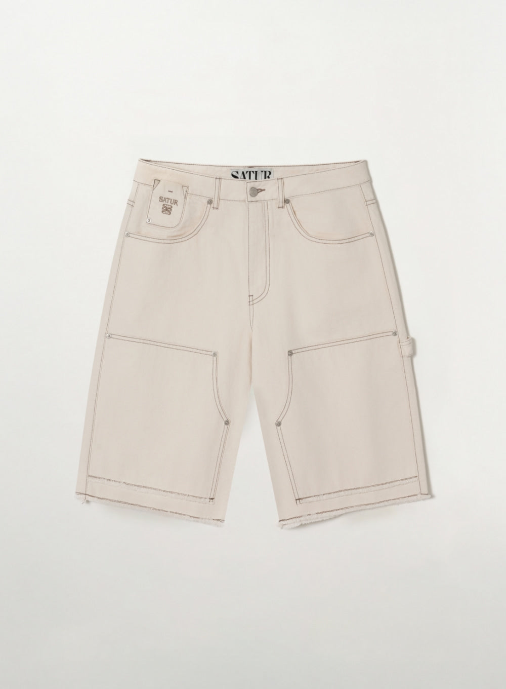 (M) Carpenter Bermuda Denim Pants