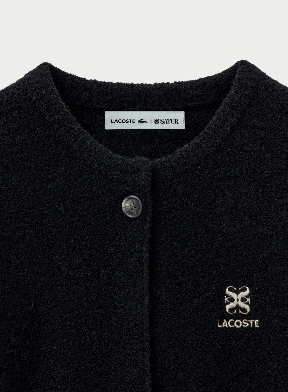 (W) Satur X Lacoste Single Button Crop Cardigan