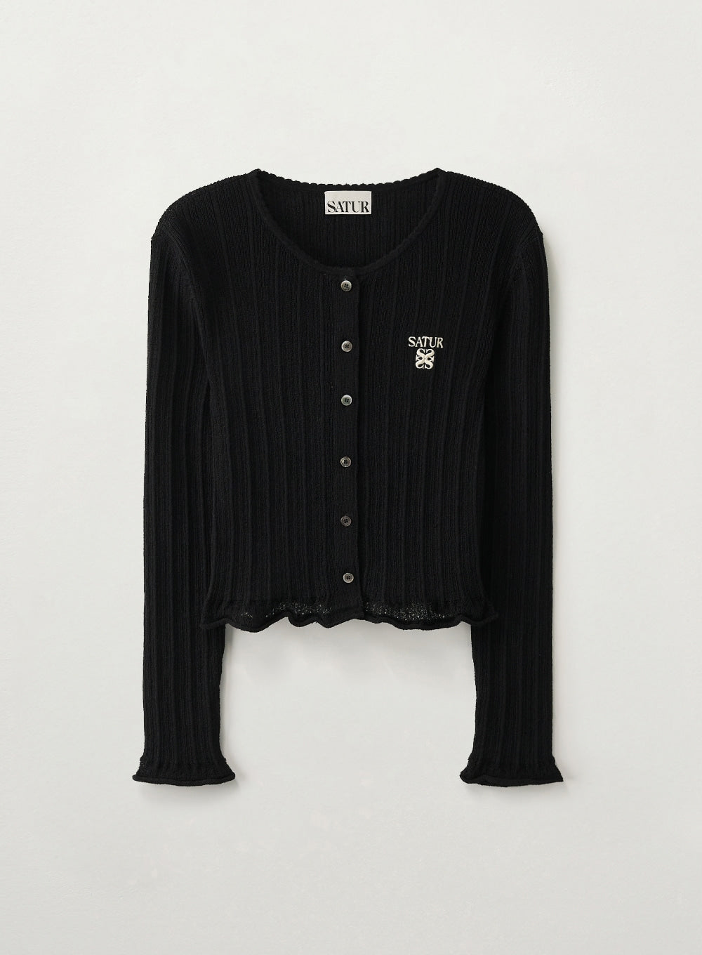 SATUR ブラック ニット NEW ARRIVALS