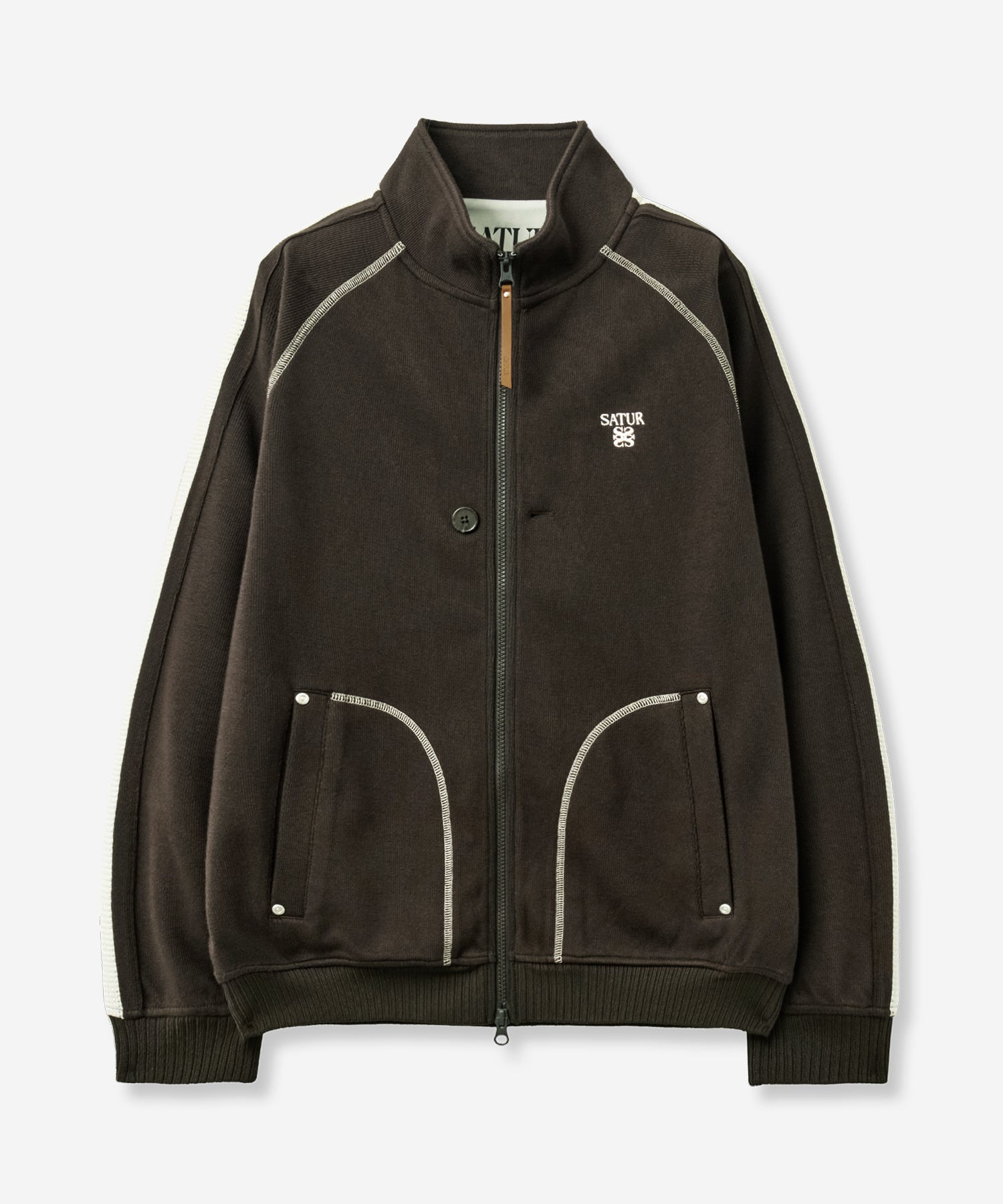 トップス SATUR Lawton Velour Collar Jacket M U) Lawton Track Zip-Up