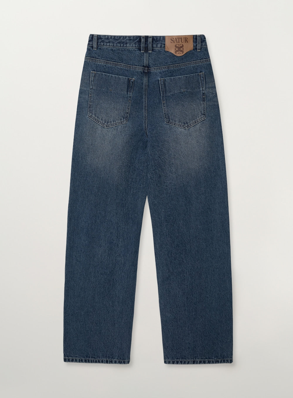 (M) Straight Washed Denim Pants