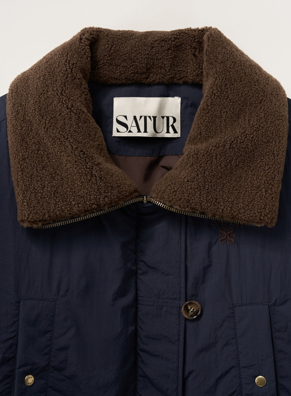 (W) Wide Collar Ball Padding Cropped Fit Jacket