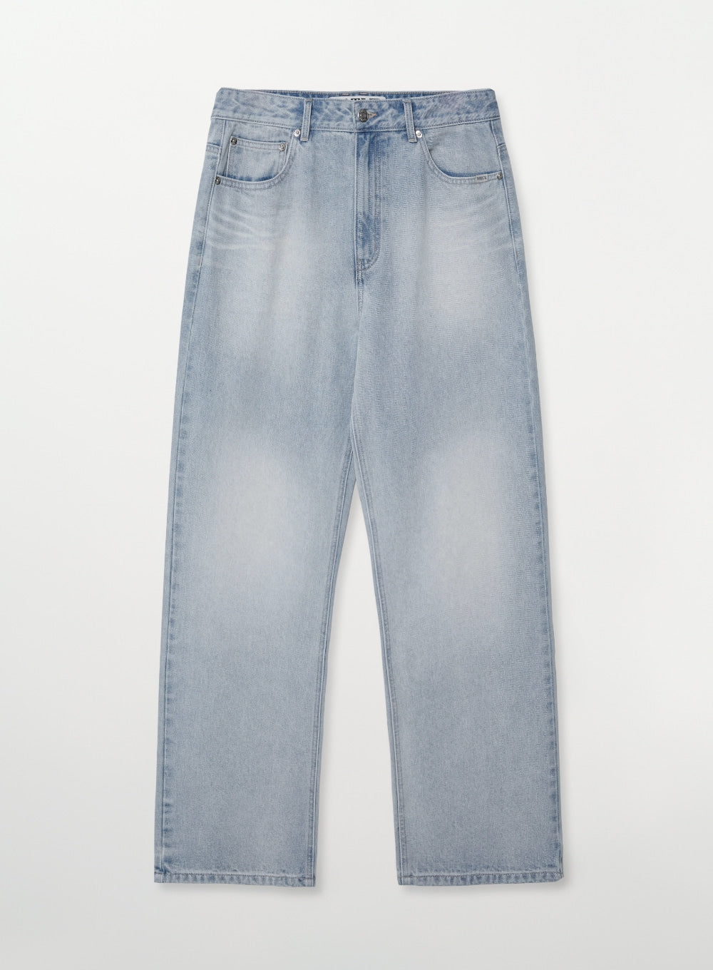 (M) Straight Washed Denim Pants