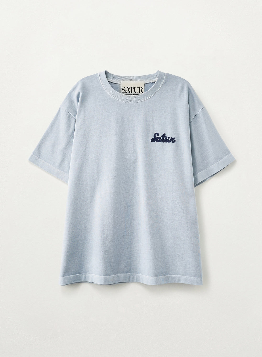 (U) Satur Flowing Small Logo Dyed Half T-Shirt