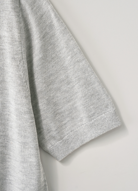 (W) Loren Crew Neck Fine Half Knit