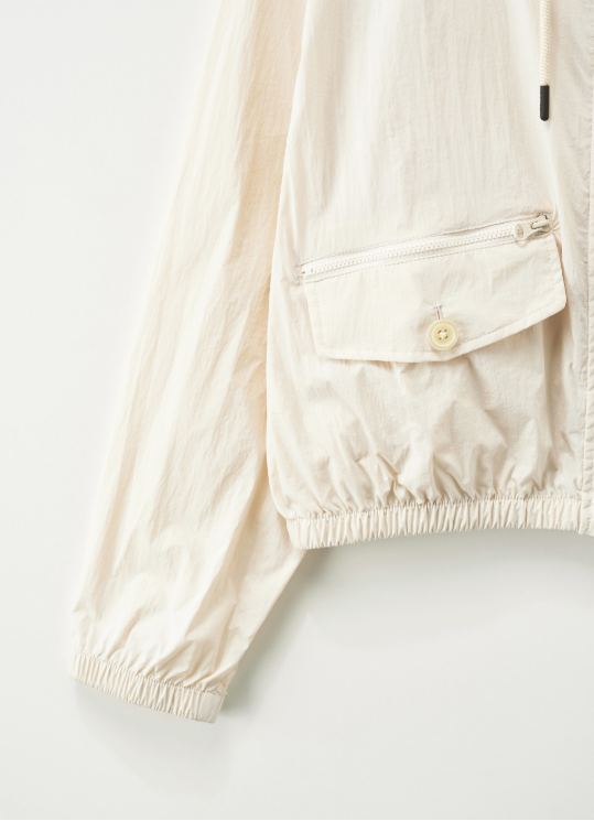 (W) Cropped Hood Wind Jacket