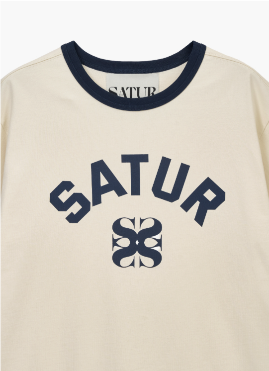 (M) Satur Arch Logo Ringer T-shirt