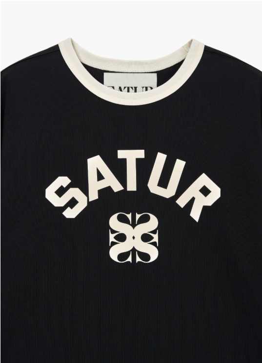 (M) Satur Arch Logo Ringer T-shirt