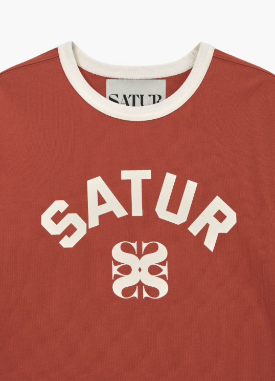 (M) Satur Arch Logo Ringer T-shirt