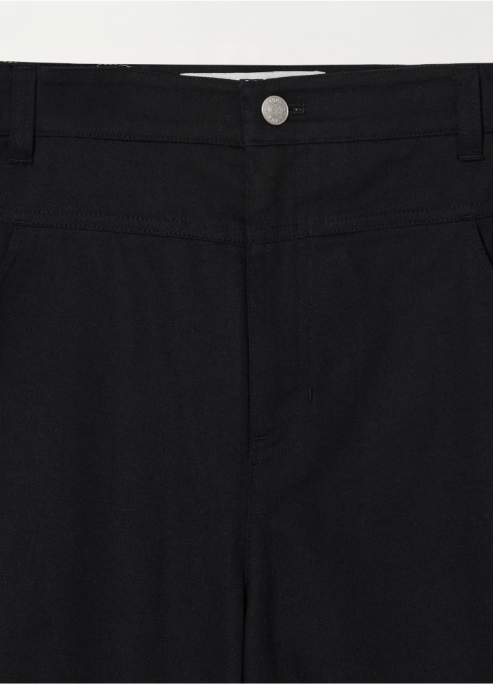 (M) Cotton Curved Pants