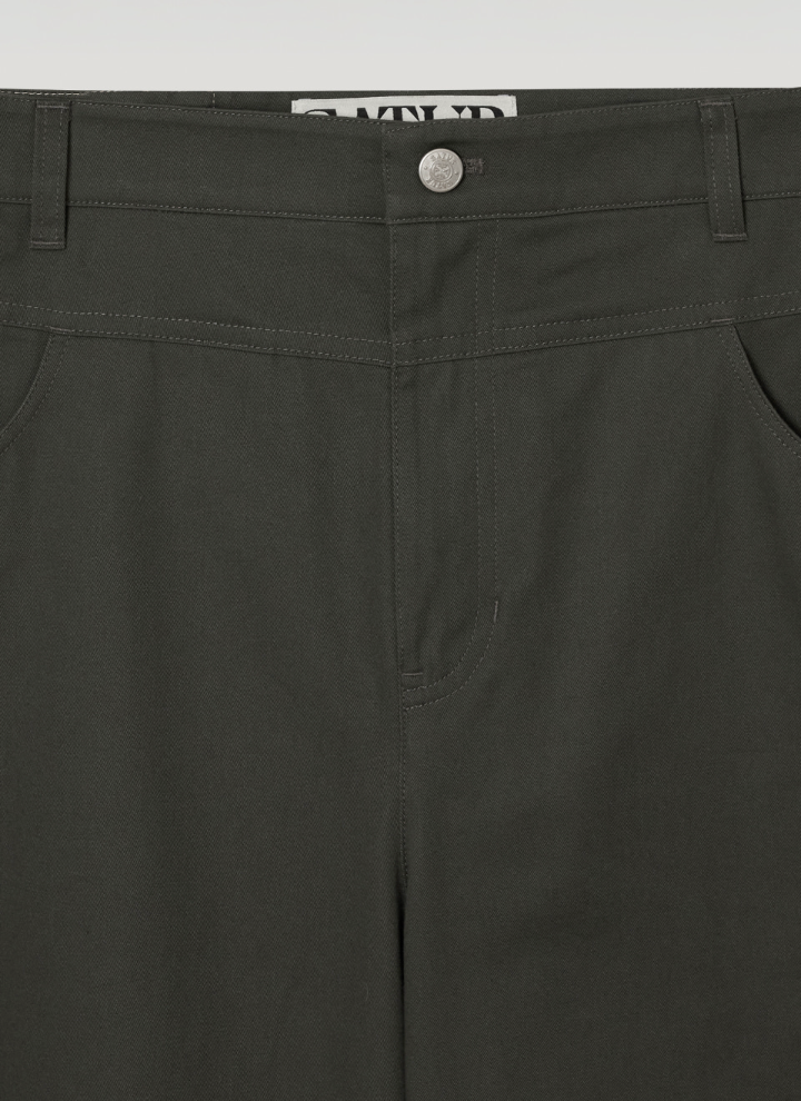 (M) Cotton Curved Pants