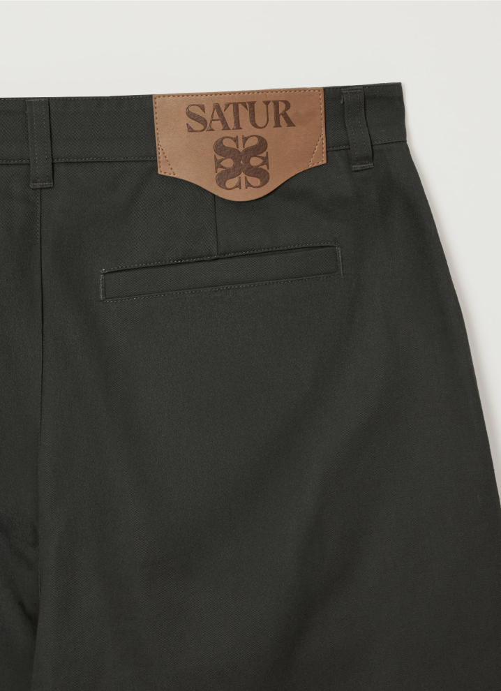 (M) Cotton Curved Pants
