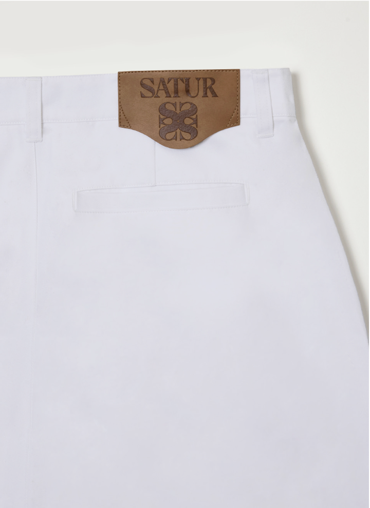 (M) Cotton Curved Pants
