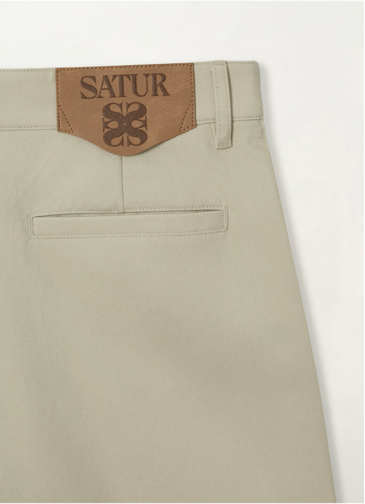 (W) Cotton Curved Pants