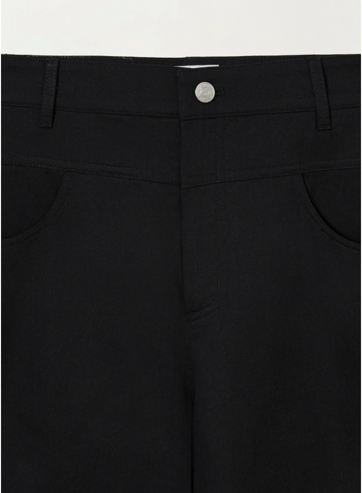 (W) Cotton Curved Pants