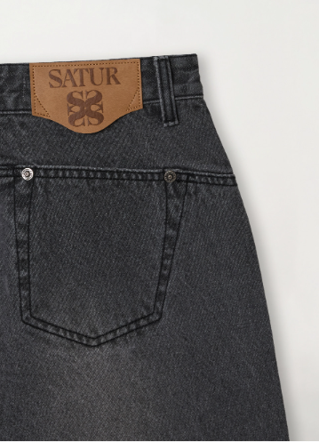 (W) Barrel Fit Color Denim Pants