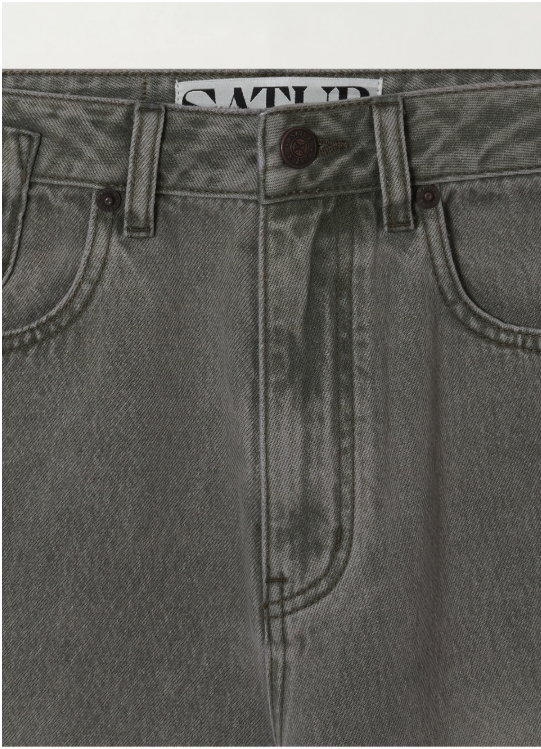 (W) Barrel Fit Color Denim Pants