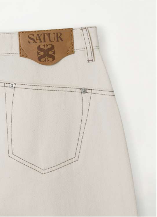 (W) Barrel Fit Color Denim Pants