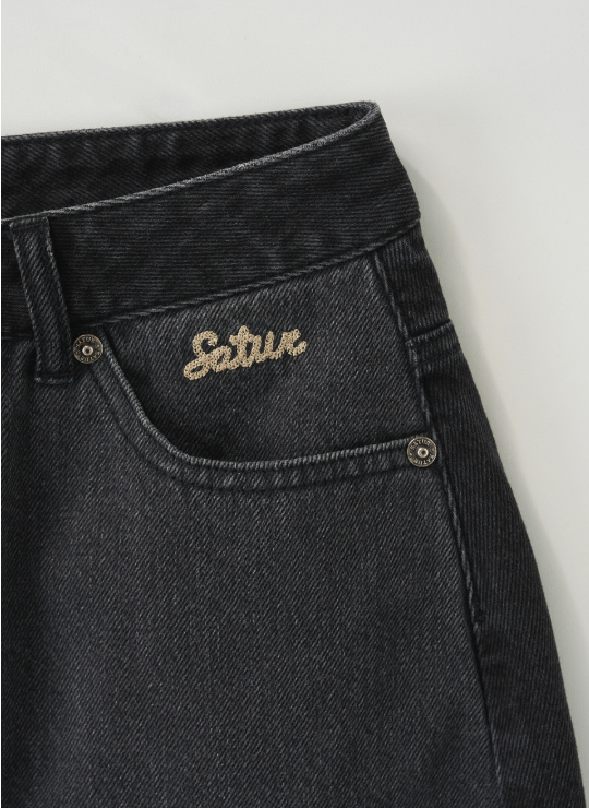 (W) Contrast Denim Skirt