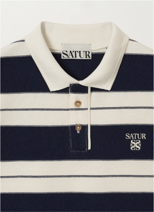 (W) Apero Stripe Pique String T-shirt