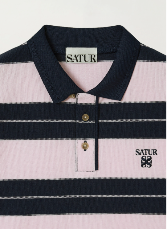 (W) Apero Stripe Pique String T-shirt