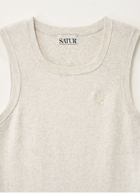 (M) Logo Ribbed Sleeveless