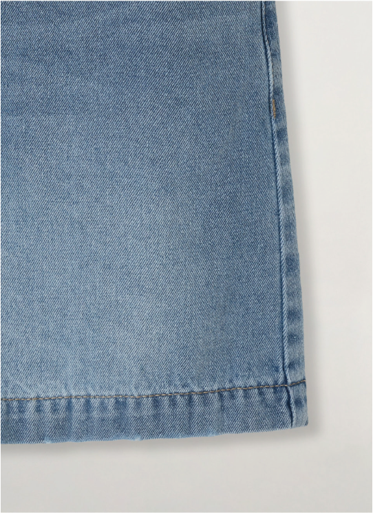 (W) Washed Denim Shorts